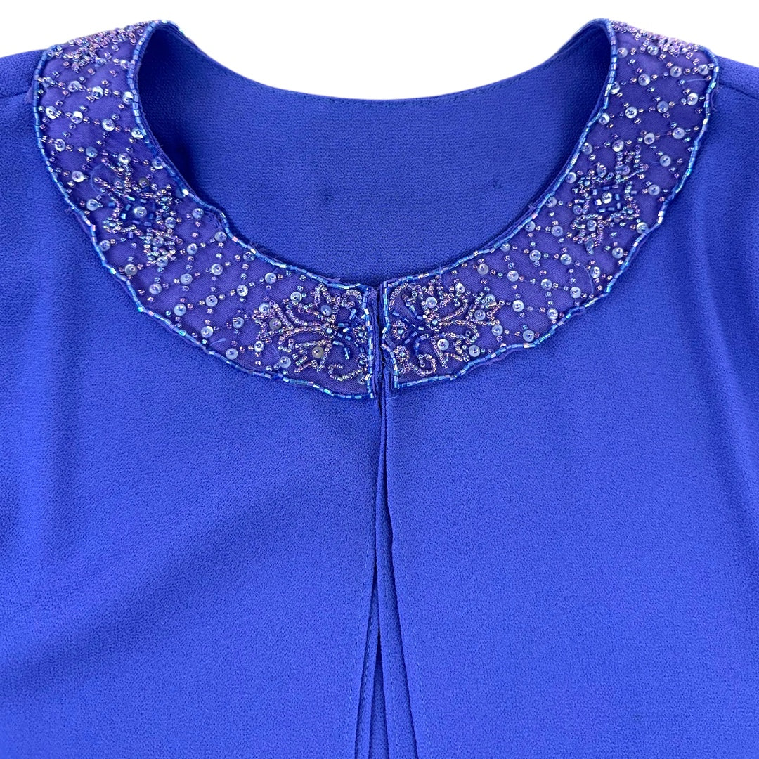 Purple Cropped Beaded Jacket