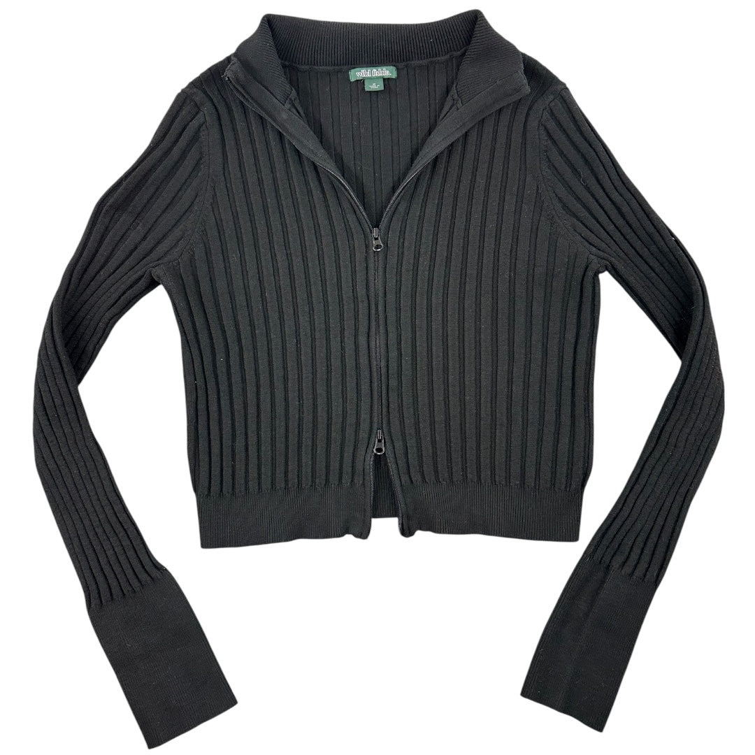 Wild Fable Double Zipper Ribbed Cardigan