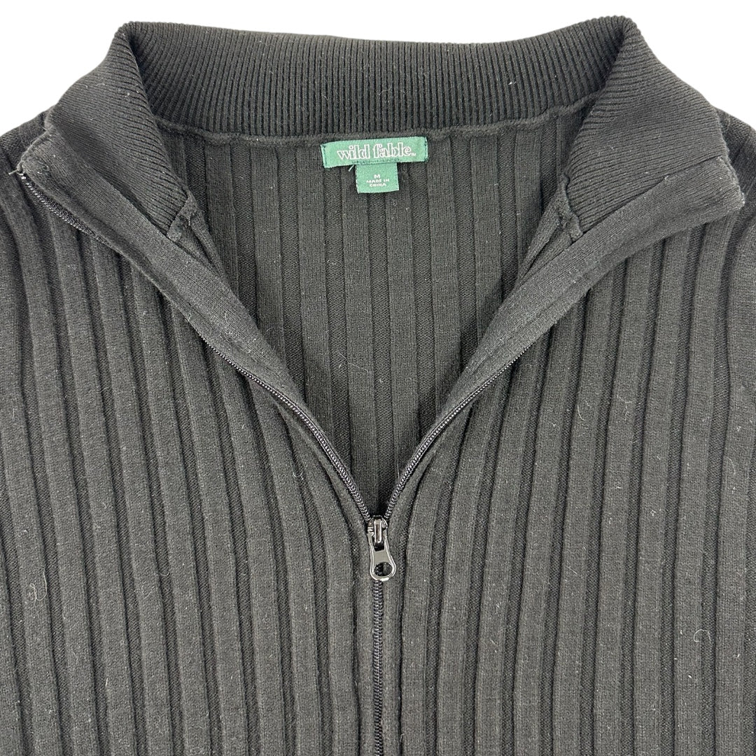 Wild Fable Double Zipper Ribbed Cardigan