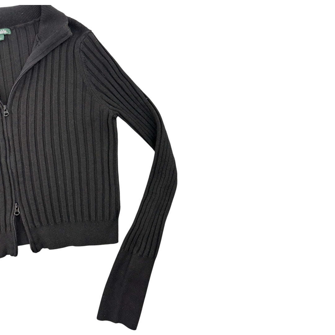 Wild Fable Double Zipper Ribbed Cardigan