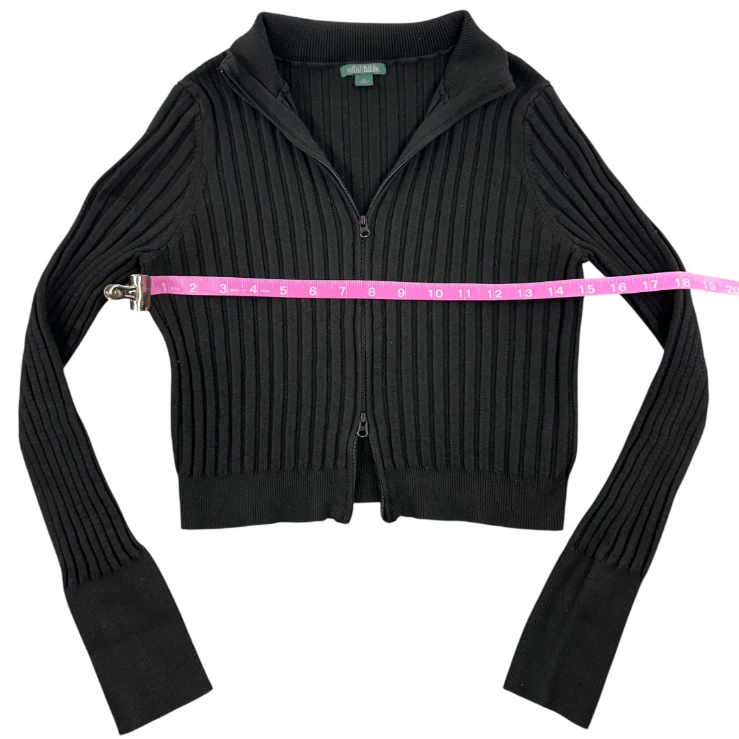 Wild Fable Double Zipper Ribbed Cardigan