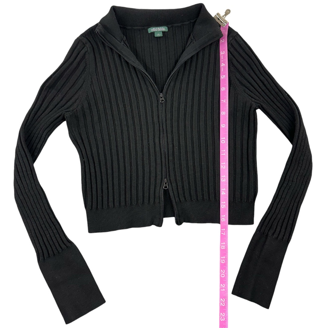 Wild Fable Double Zipper Ribbed Cardigan