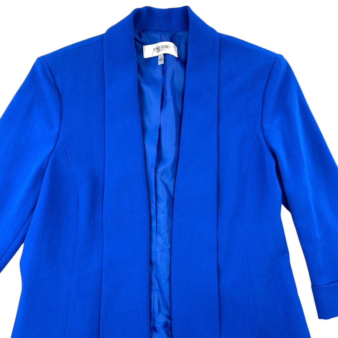 Jones Studio Royal Blue Open Front Blazer