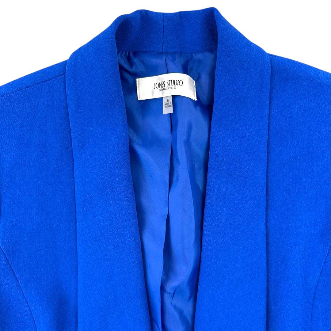 Jones Studio Royal Blue Open Front Blazer