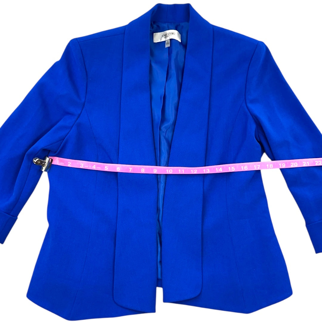 Jones Studio Royal Blue Open Front Blazer