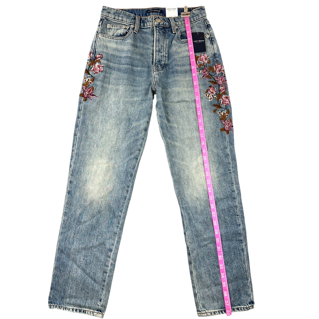 Lucky Brand Drew Floral High Rise Mom Jeans NWT