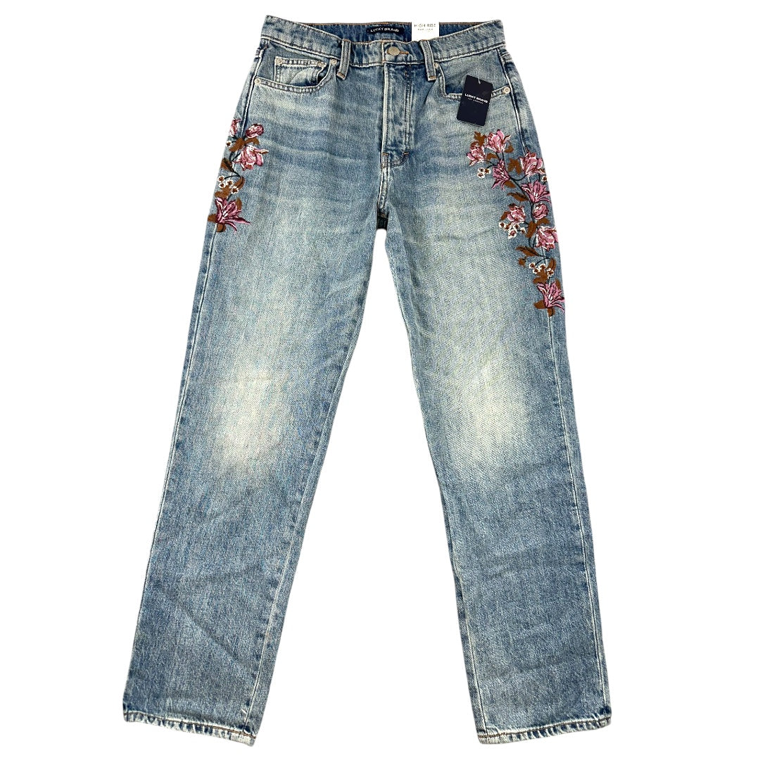 Lucky Brand Drew Floral High Rise Mom Jeans NWT