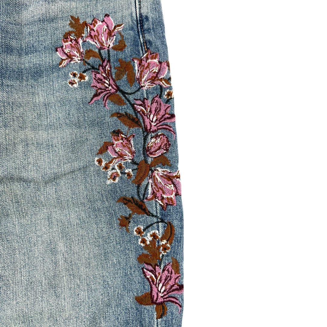 Lucky Brand Drew Floral High Rise Mom Jeans NWT