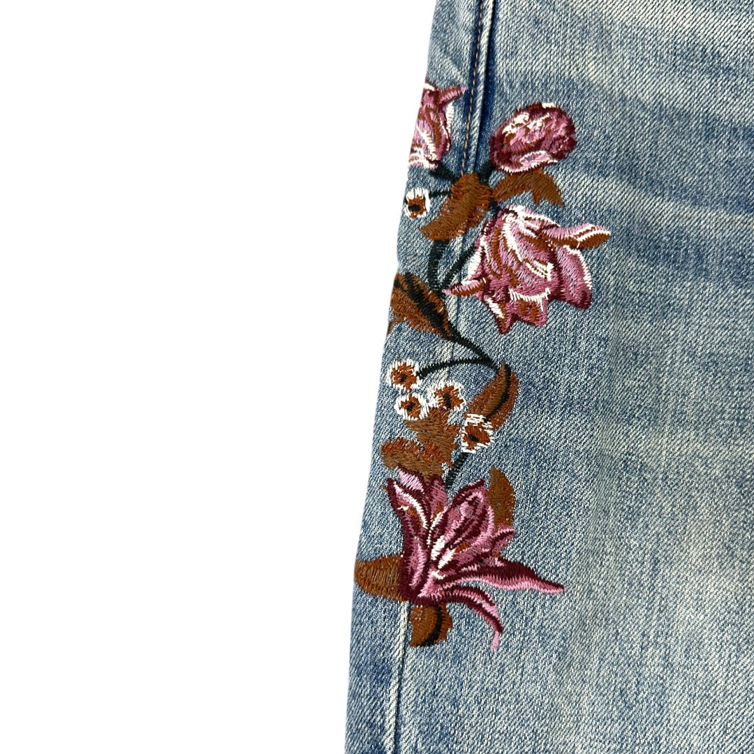 Lucky Brand Drew Floral High Rise Mom Jeans NWT