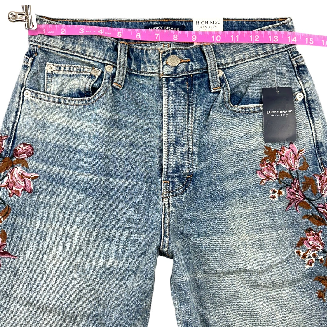 Lucky Brand Drew Floral High Rise Mom Jeans NWT