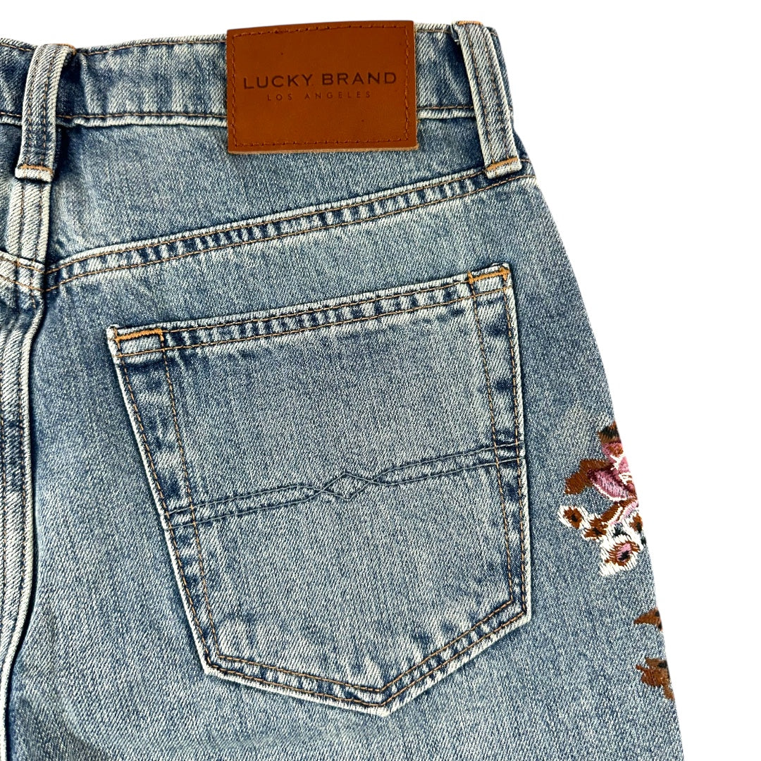 Lucky Brand Drew Floral High Rise Mom Jeans NWT