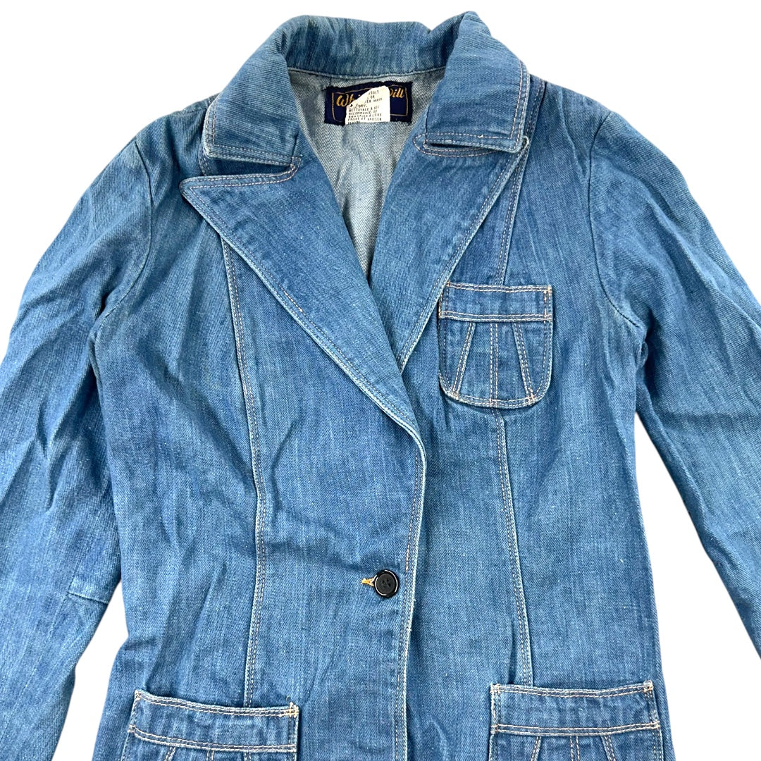 Vintage 70s Whip-O-Will Denim Blazer
