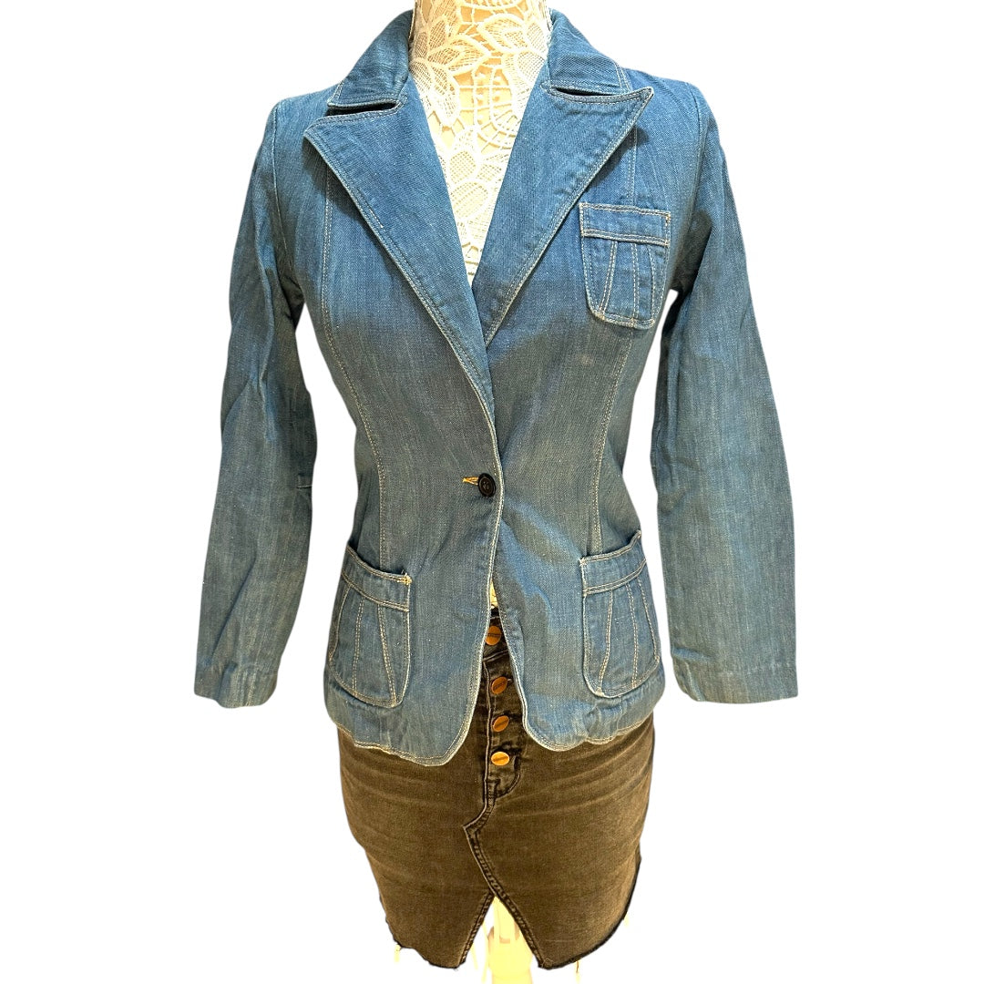 Vintage 70s Whip-O-Will Denim Blazer