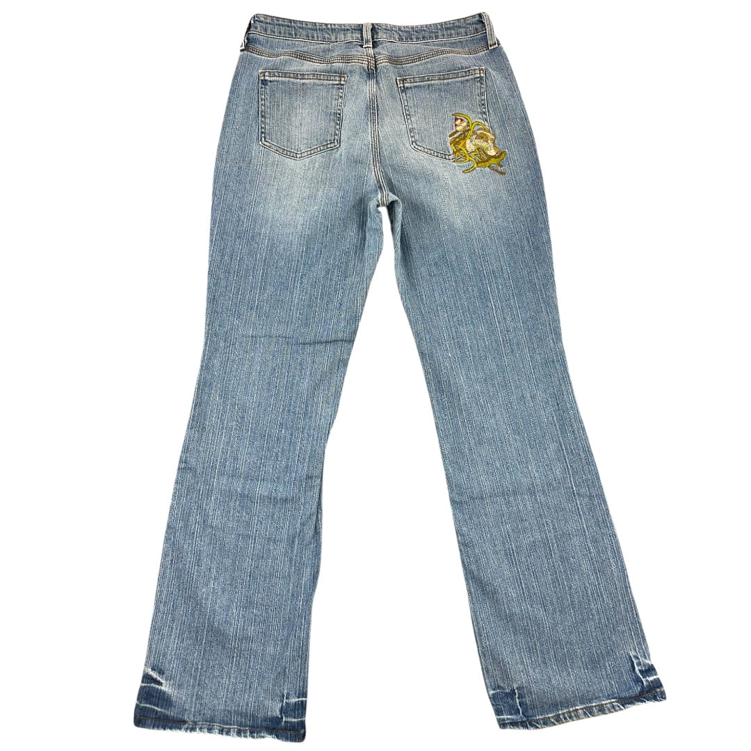 Y2K A.N.A Floral Embroidered Flare Jeans