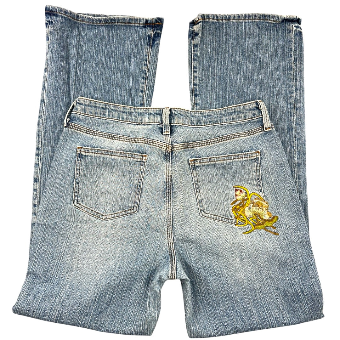 Y2K A.N.A Floral Embroidered Flare Jeans