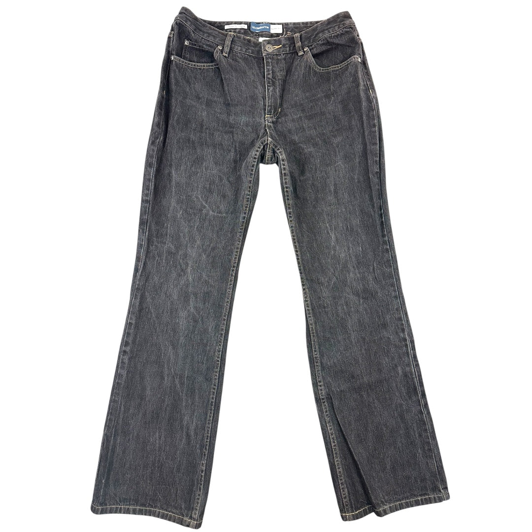 Liz Claiborne Dark Charcoal Washed Straight Leg Jeans