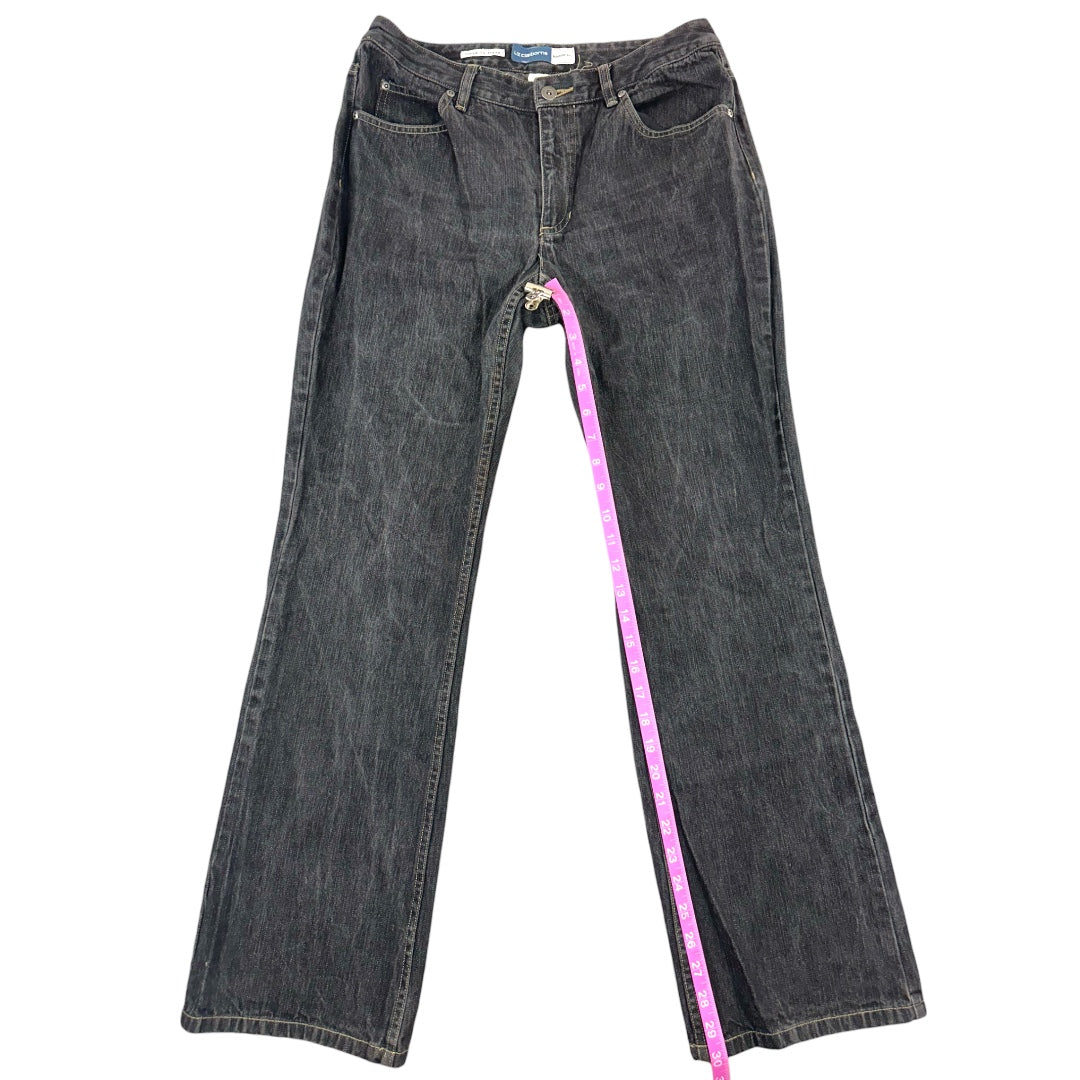 Liz Claiborne Dark Charcoal Washed Straight Leg Jeans
