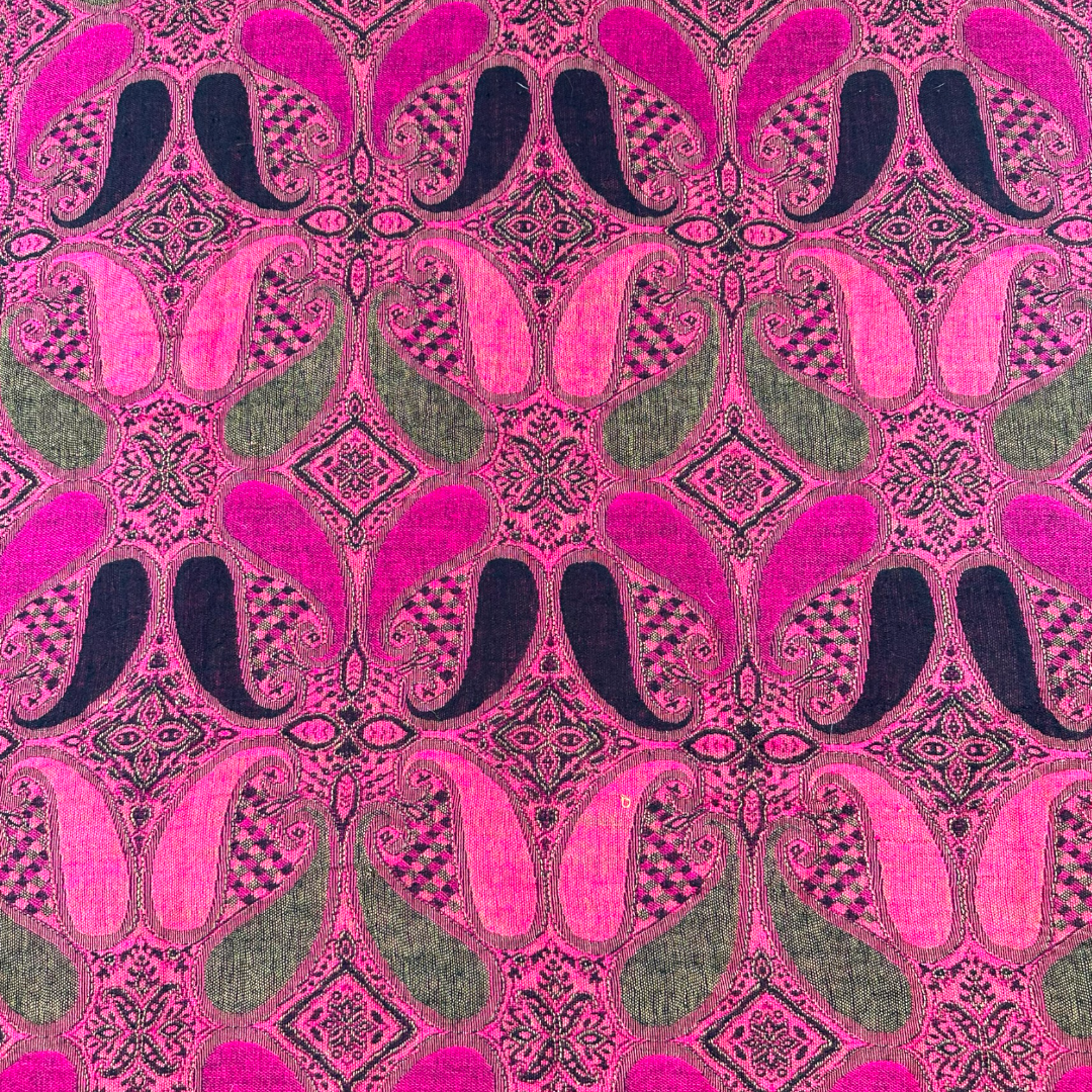 Pink & Green Pashmina Silk Scarf