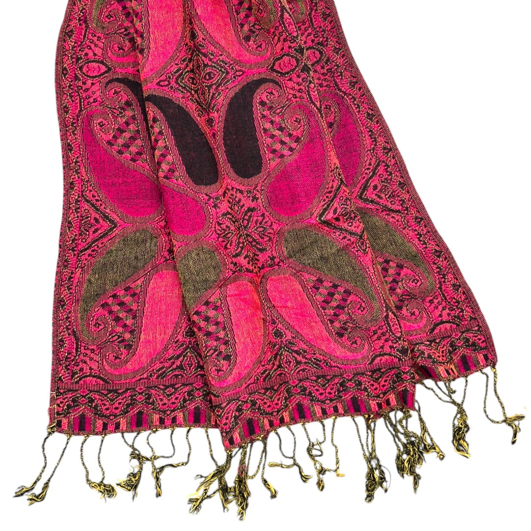 Pink & Green Pashmina Silk Scarf