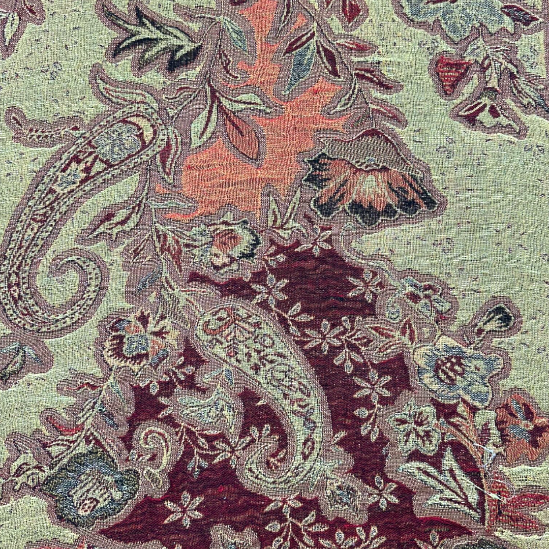 Red & Gold Pashmina and Silk Scarf