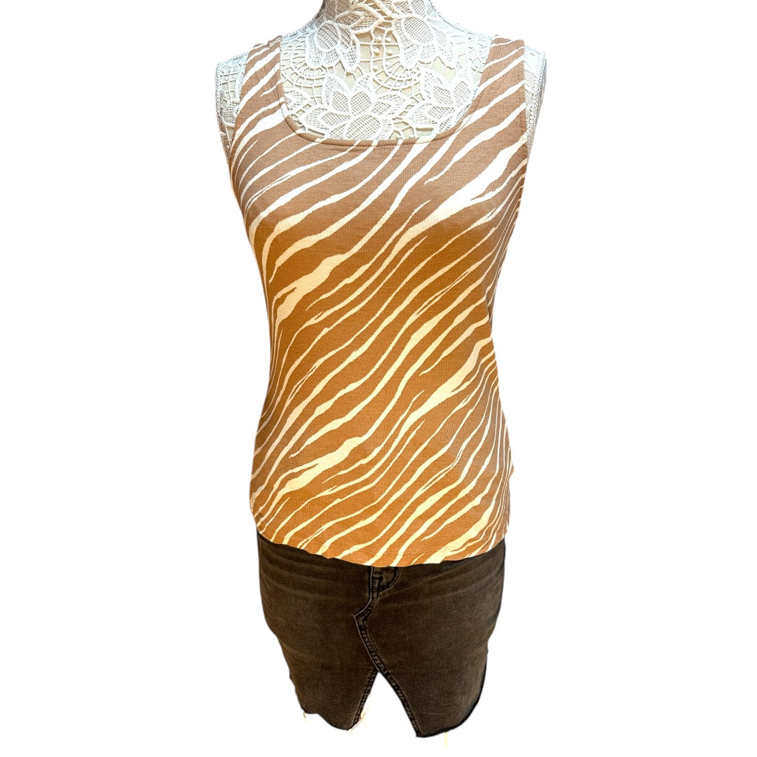 A New Day Zebra Tank Top