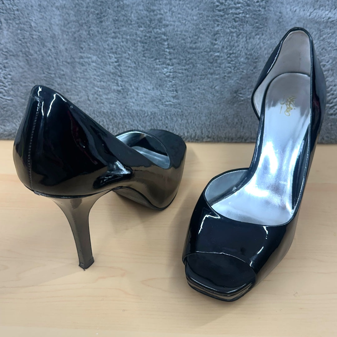 Mossimo Black Patent Leather Peep Toe Pump