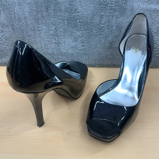 Mossimo Black Patent Leather Peep Toe Pump