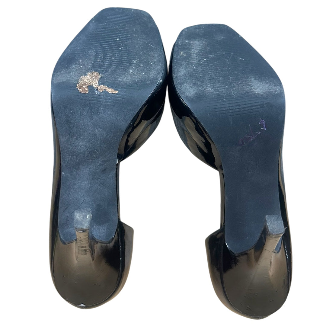 Mossimo Black Patent Leather Peep Toe Pump