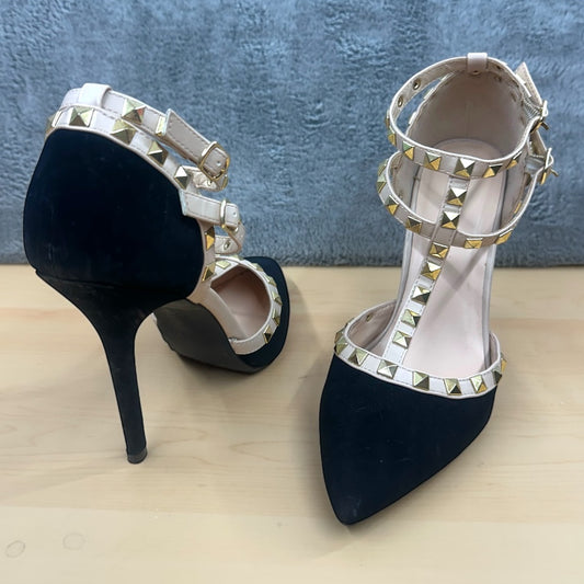 Wild Diva Lounge Adora 55N Studded T Strap Pump
