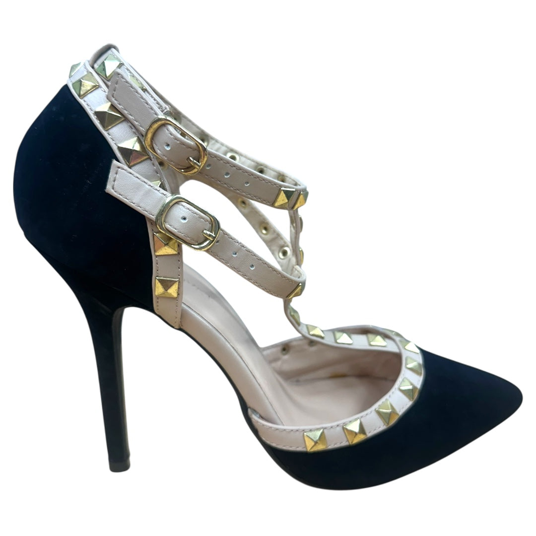 Wild Diva Lounge Adora 55N Studded T Strap Pump