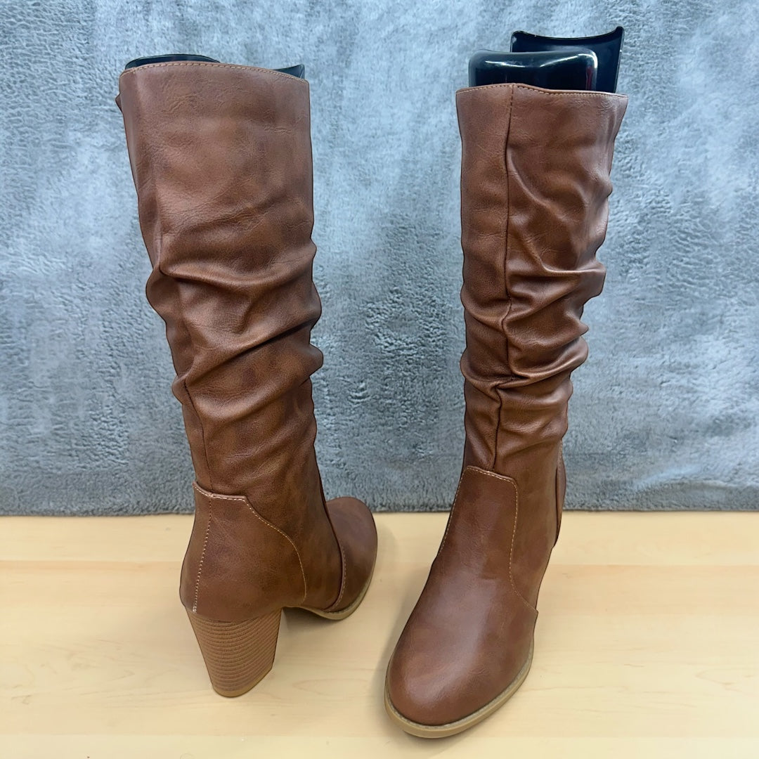 Forever Tan Slouchy Mid Calf Boot
