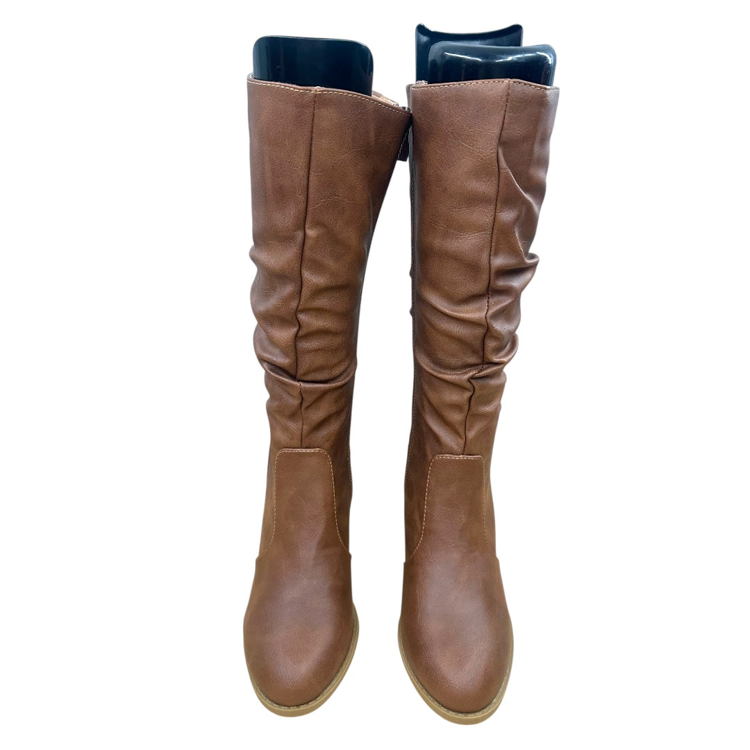 Forever Tan Slouchy Mid Calf Boot