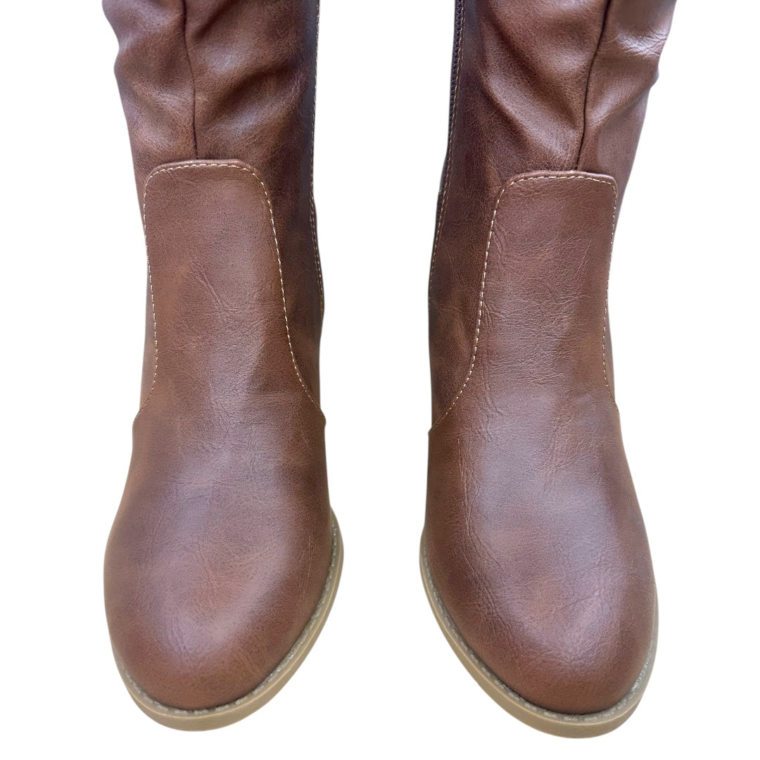 Forever Tan Slouchy Mid Calf Boot