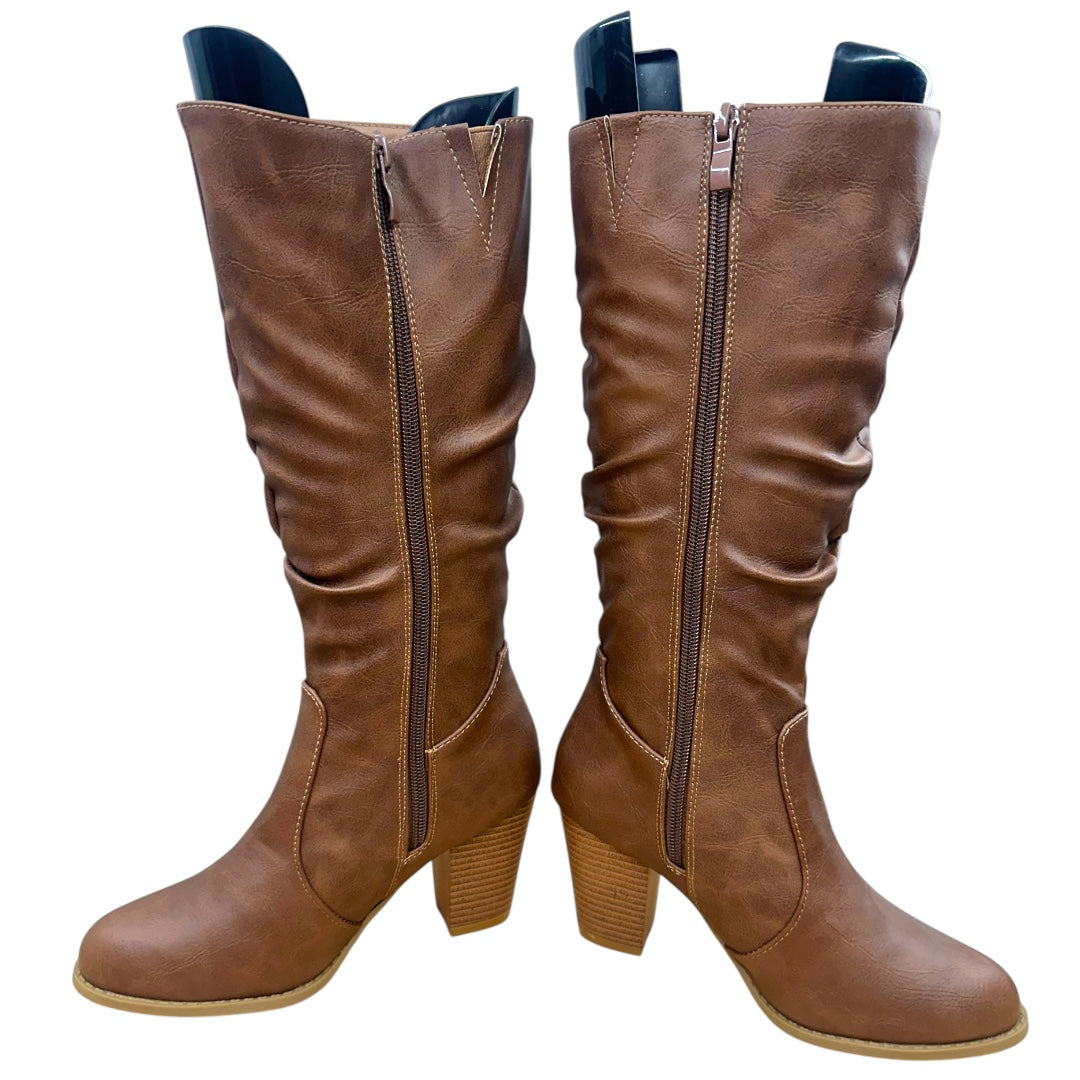 Forever Tan Slouchy Mid Calf Boot