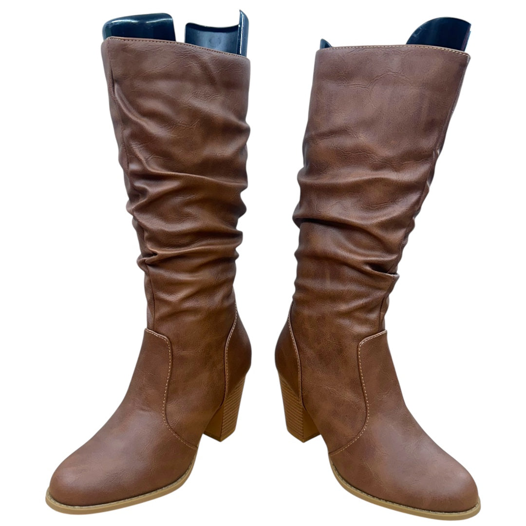 Forever Tan Slouchy Mid Calf Boot