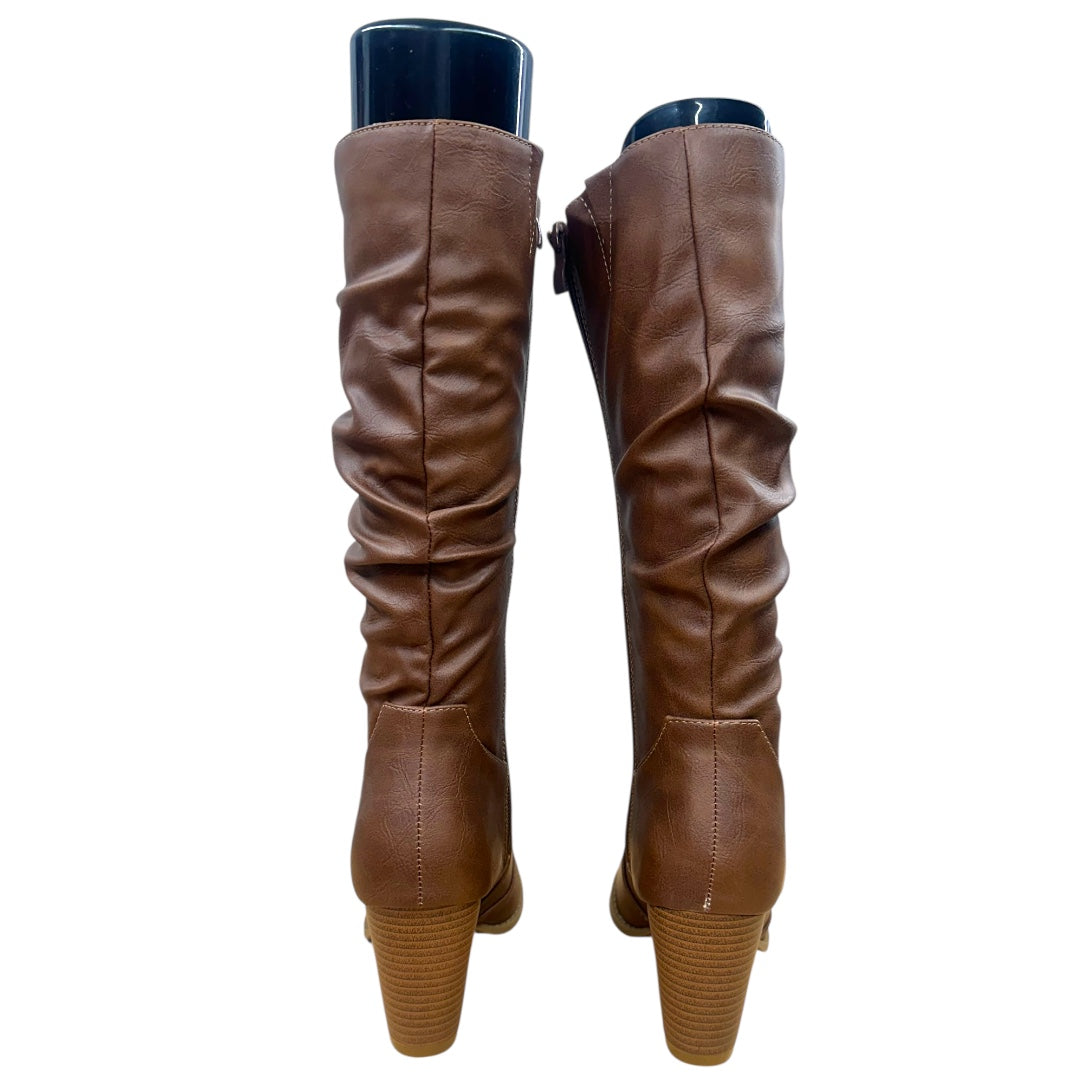Forever Tan Slouchy Mid Calf Boot