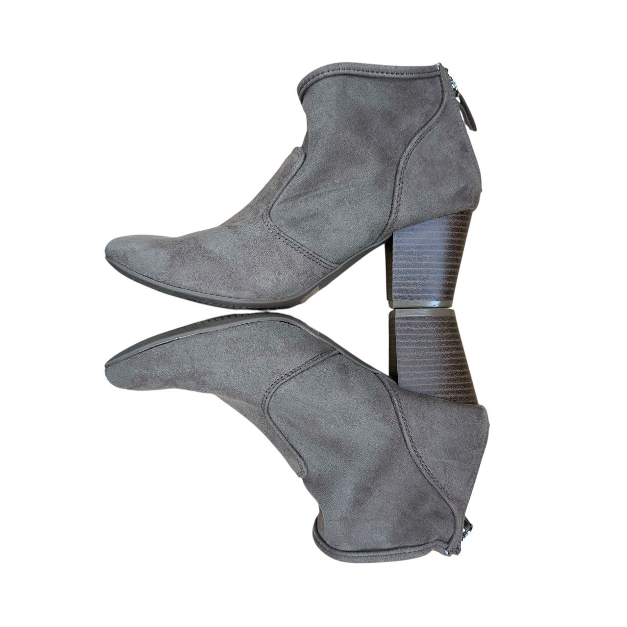 Qupid Tan Faux Suede Ankle Boot