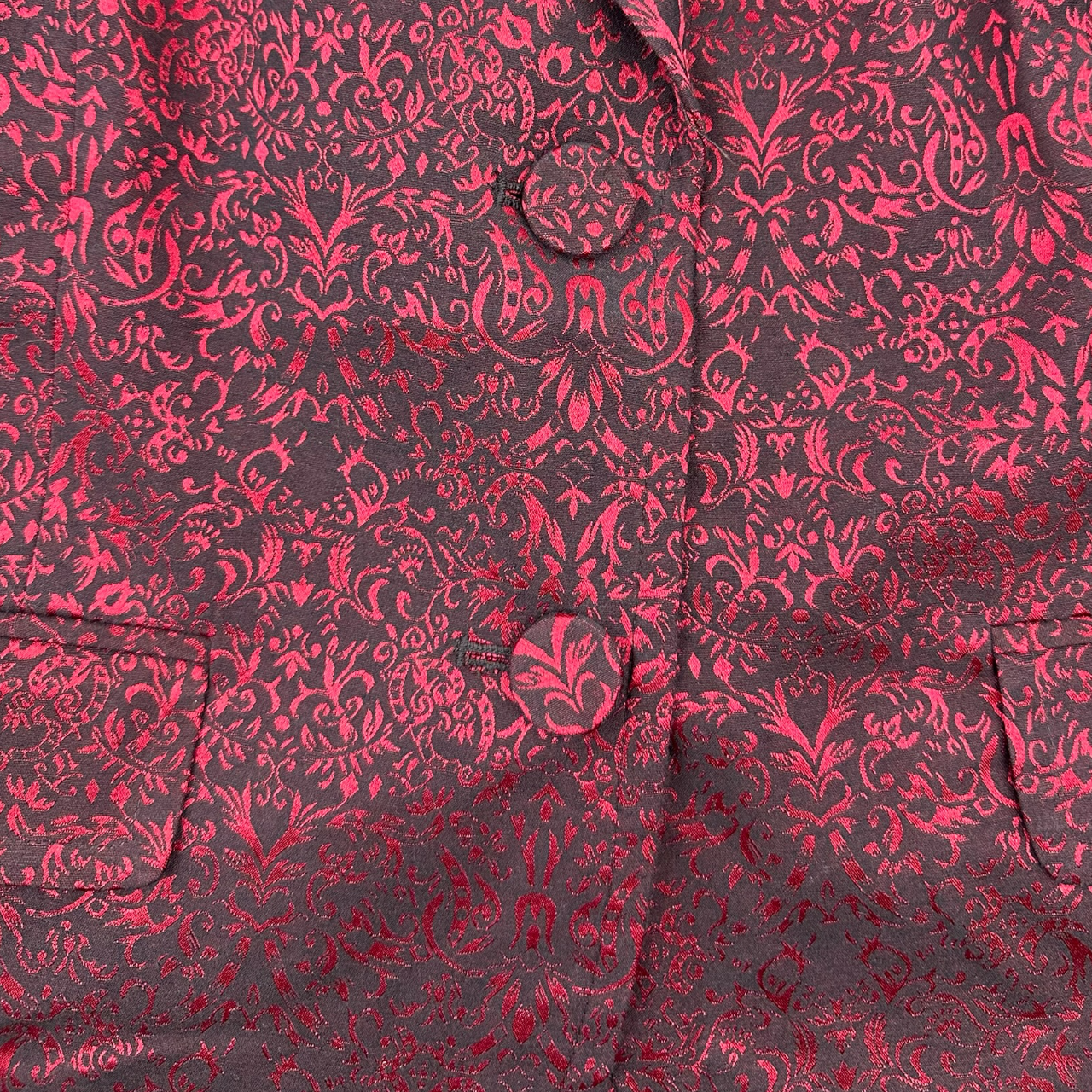 Apt. 9 Red and Black Damask Print Blazer