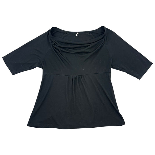 Y2K Black Cowl Neck Babydoll Top
