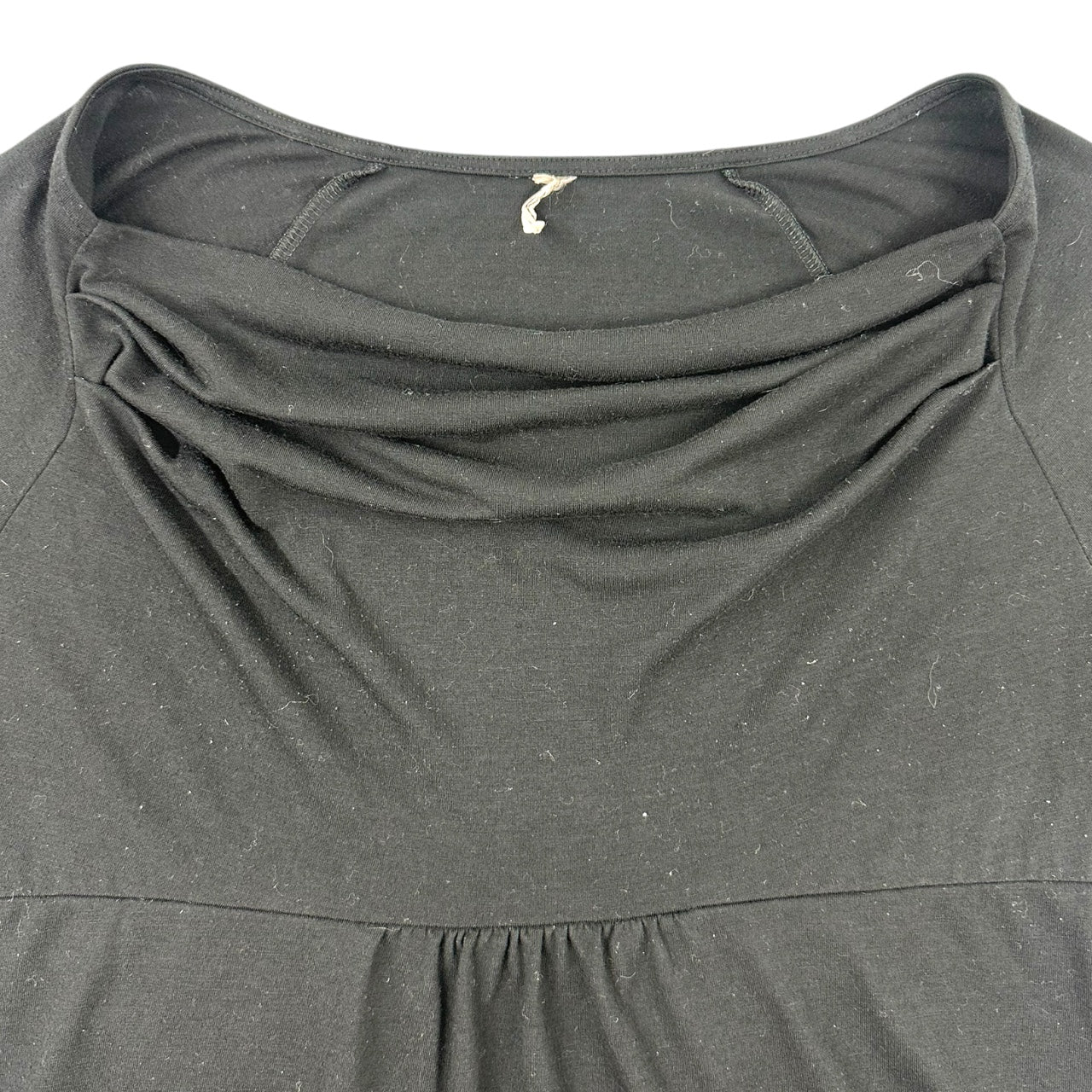 Y2K Black Cowl Neck Babydoll Top