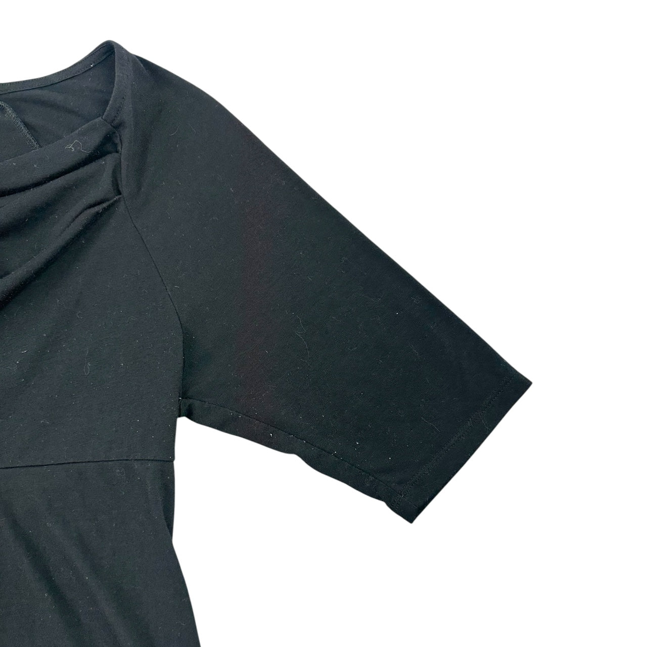 Y2K Black Cowl Neck Babydoll Top