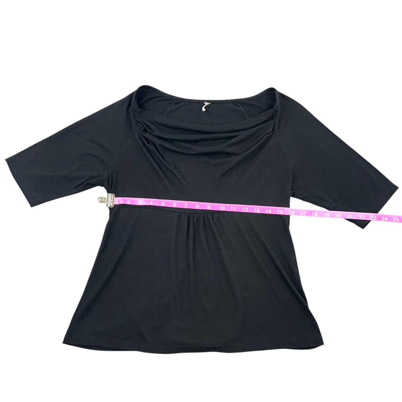 Y2K Black Cowl Neck Babydoll Top