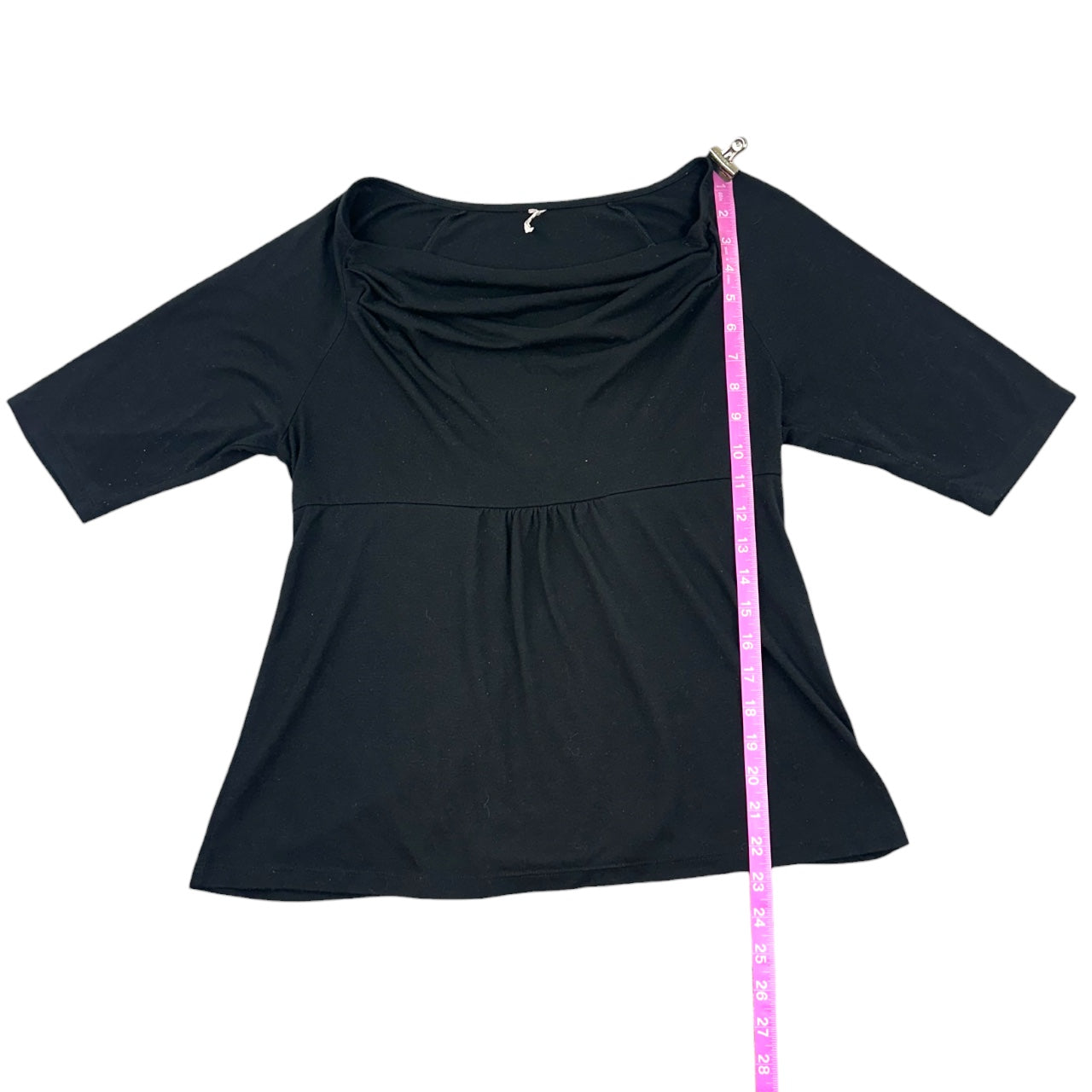 Y2K Black Cowl Neck Babydoll Top
