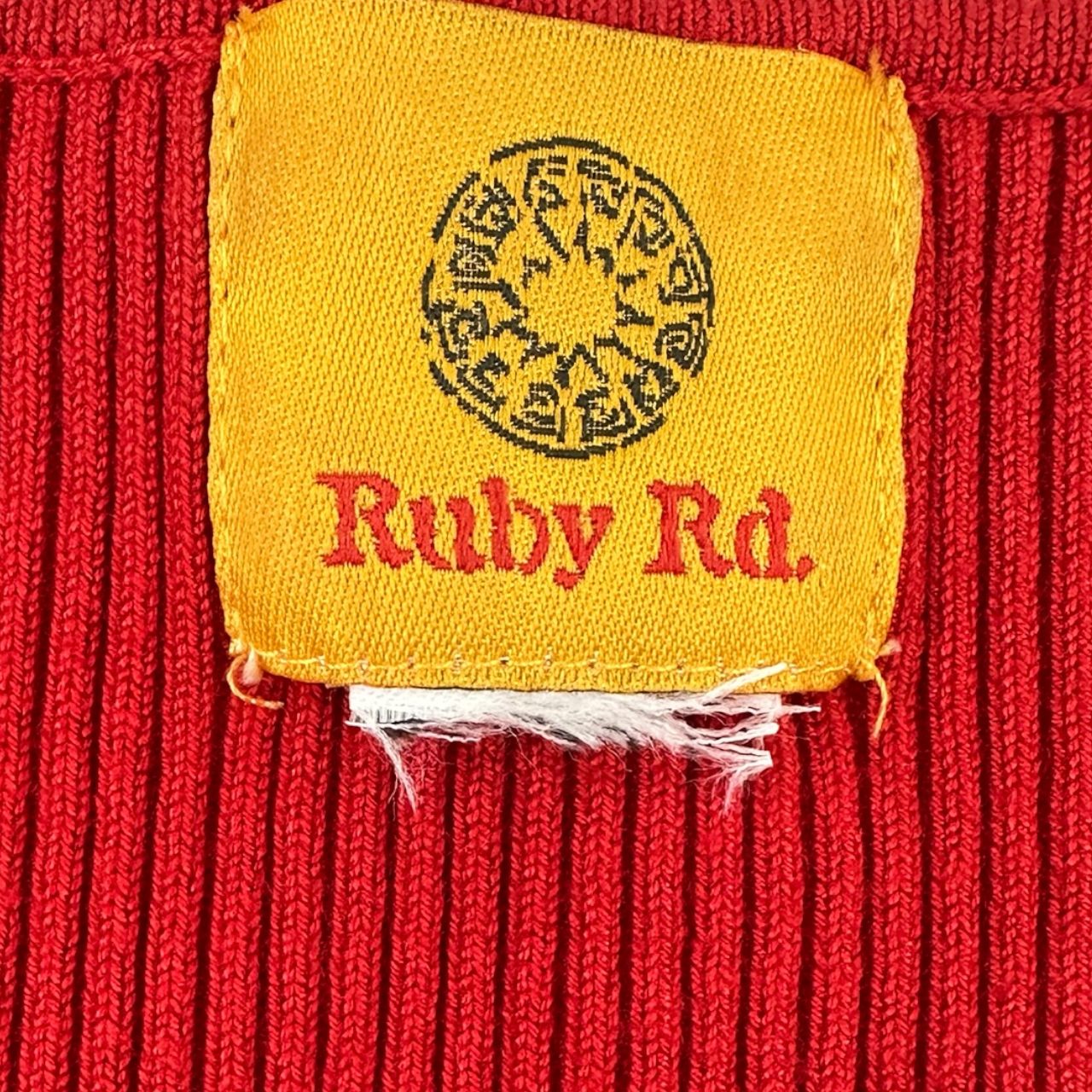 Y2K Ruby Rd. Red Ribbed Tank Top