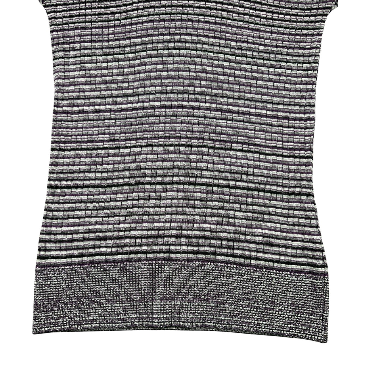 Y2K iZ Byer Purple and White Short Sleeve Turtleneck Knit Top