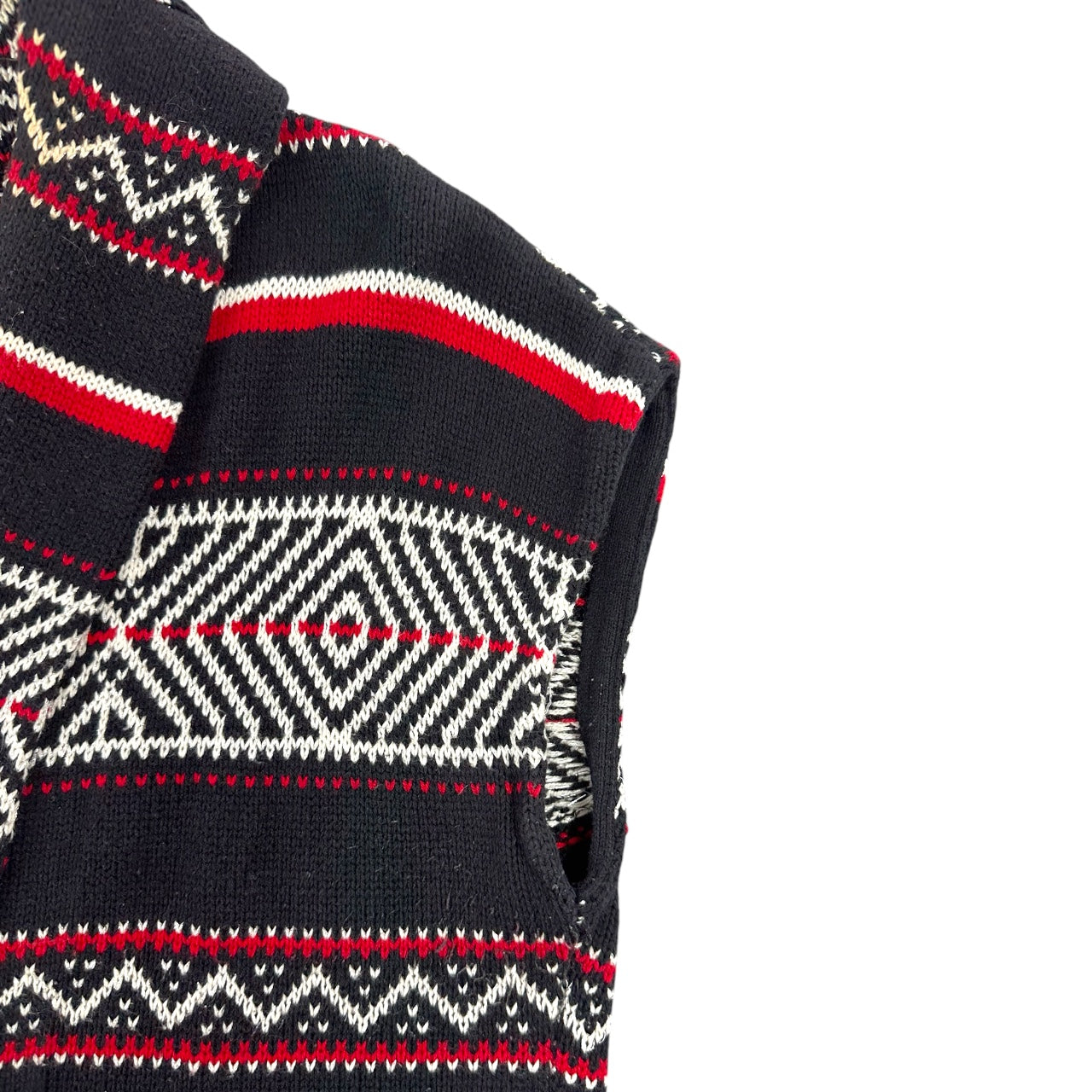 Chaps Geometric Sweater Vest with Toggle Closure