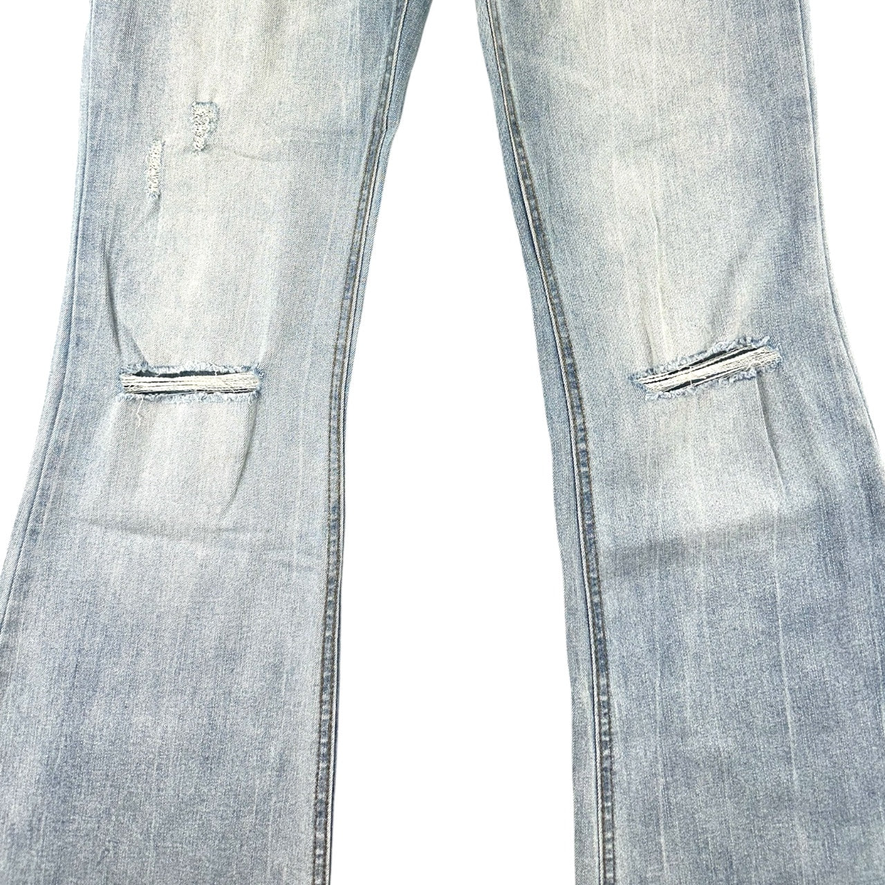 Y2K Tinseltown Distressed Flare Jeans