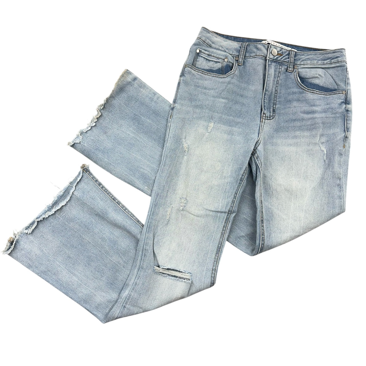 Y2K Tinseltown Distressed Flare Jeans