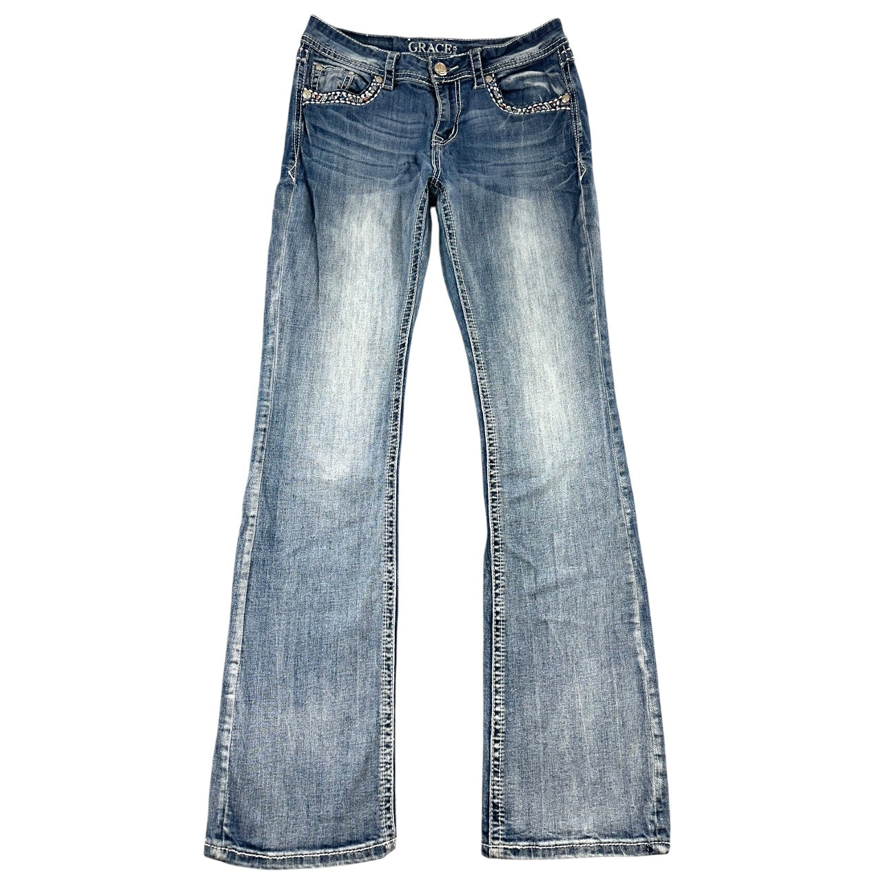 Grace in LA Low Rise Flare Jean