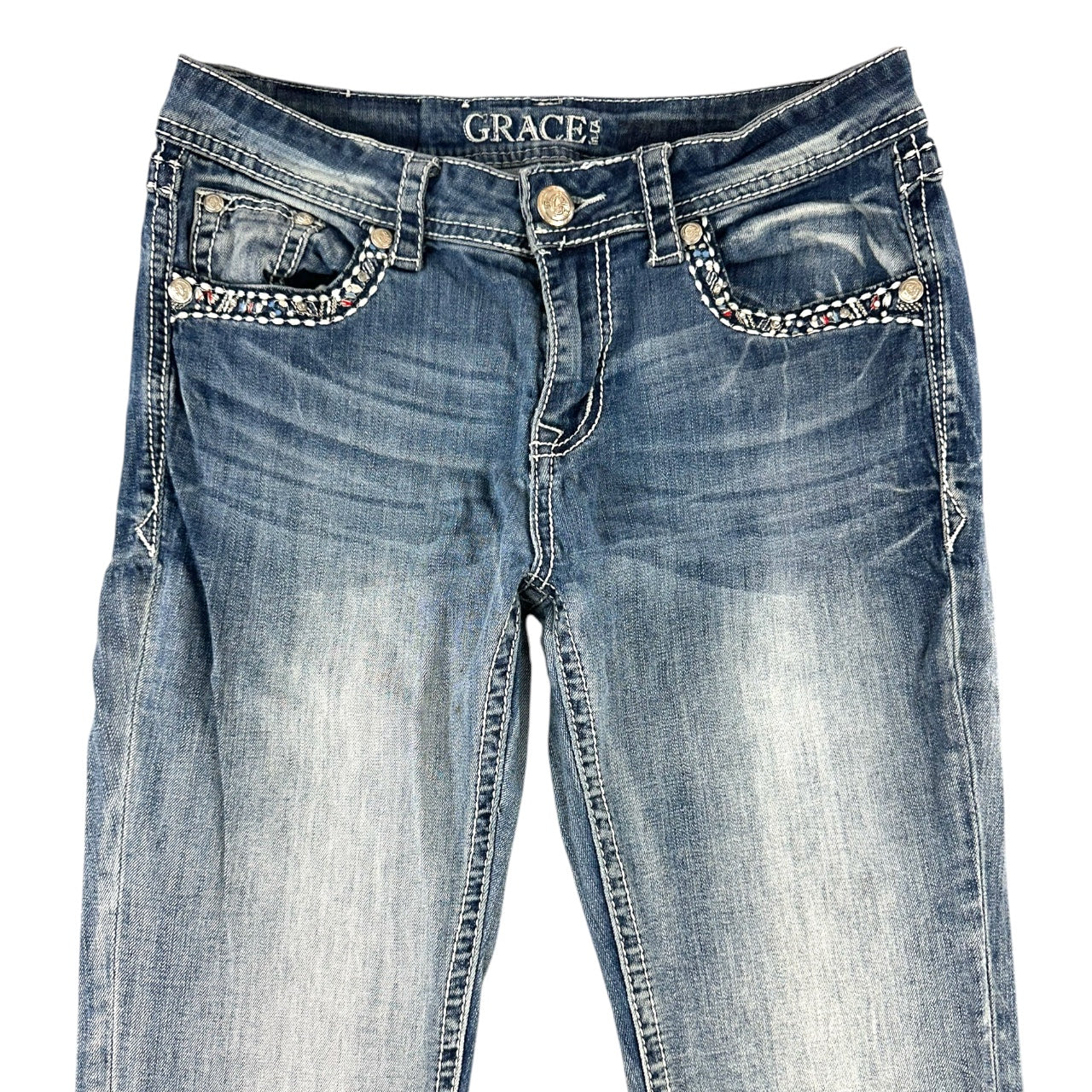 Grace in LA Low Rise Flare Jean
